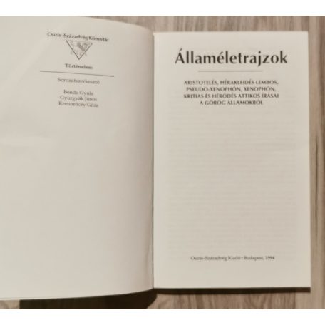 Németh György (szerk.): Államéletrajzok