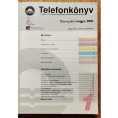   Telefonkönyv - Csongrád megye 1994 (benne: Arany Oldalak Csongrád megye 1993/94.)
