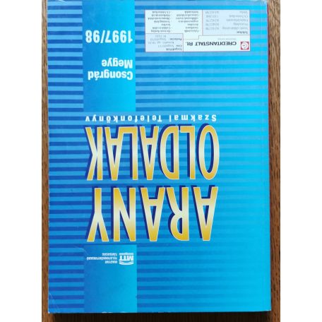 Telefonkönyv - Csongrád megye 1997/98 (benne: Arany Oldalak Csongrád megye 1997/98.)
