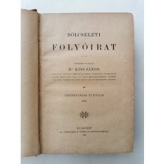   Kiss János, Dr. (szerk.): Bölcseleti folyóirat XI. évf. 1896