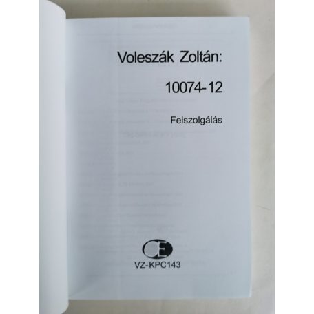 Voleszák Zoltán: Felszolgálás