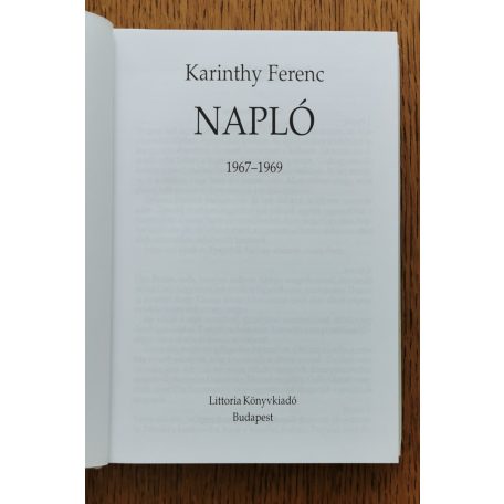 Karinthy Ferenc Napló 1-3.