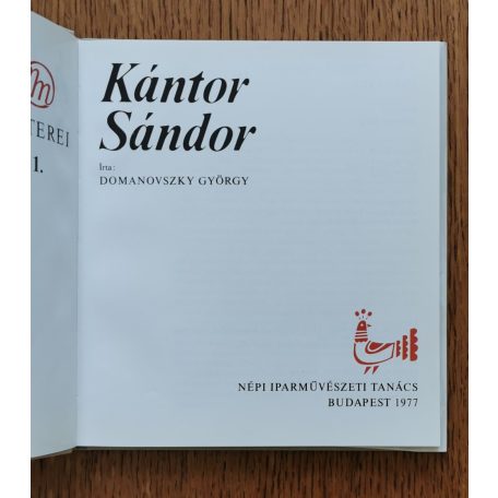 Domanovszky György: Kántor Sándor