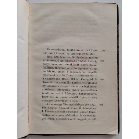 (Lázár György): Szeged az egyetemért. -- polgármester beszéde a város Törvényhatósági Bizottságának 1906. évi december hó 19. napján tartott ülésén.