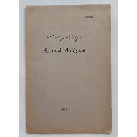 Kerényi Károly: Az örök Antigone