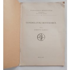 Kerényi Károly: Gondolatok Dionysosról