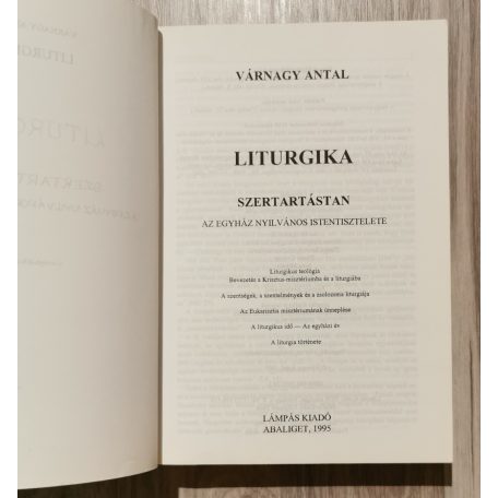 Várnagy Antal: Liturgika