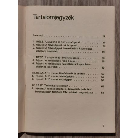Holló Dénes, Dr.: Ofotért Stúdió Film 1. Filmfelvevőgépek és filmvetítők
