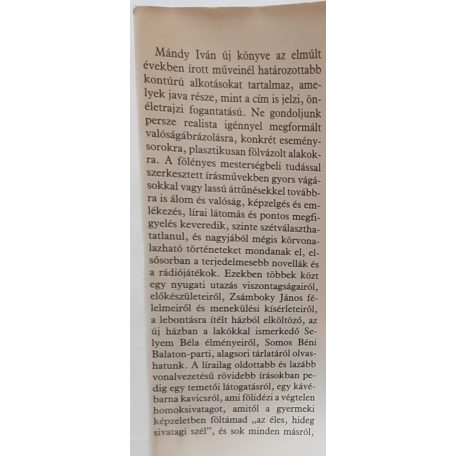 Mándy Iván: Önéletrajz. (Novellák, rádiójátékok.) (Dedikált!)