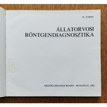 Wojciech Empel: Állatorvosi röntgen-diagnosztika