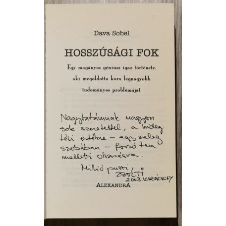 Dava Sobel: Hosszúsági fok
