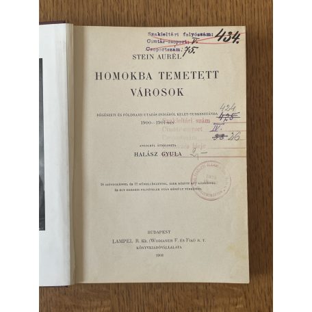 Stein Aurél: Homokba temetett városok