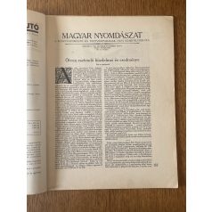   Magyar Nyomdászat 1923. október-november / 35. évf. 11. szám