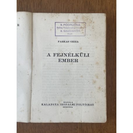 Farkas Geiza: A fejnélküli ember