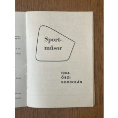 Sportműsor 1964, évi őszi sorsolás