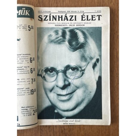 Incze Sándor (szerk.): Szinházi Élet 1936/7.