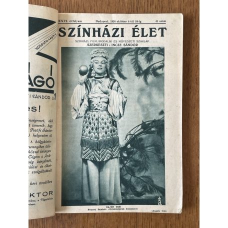Incze Sándor (szerk.): Szinházi Élet 1936/41.