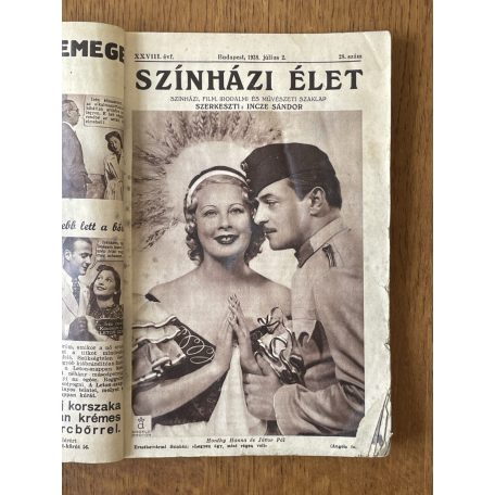 Incze Sándor (szerk.): Szinházi Élet 1938/28.