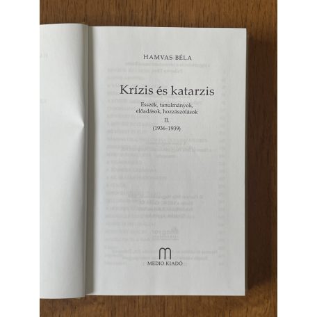 Hamvas Béla: Krízis és katarzis 
