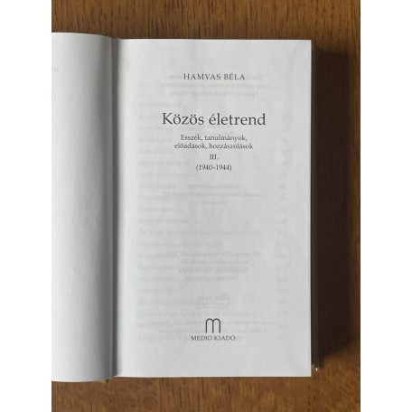 Hamvas Béla: Közös életrend