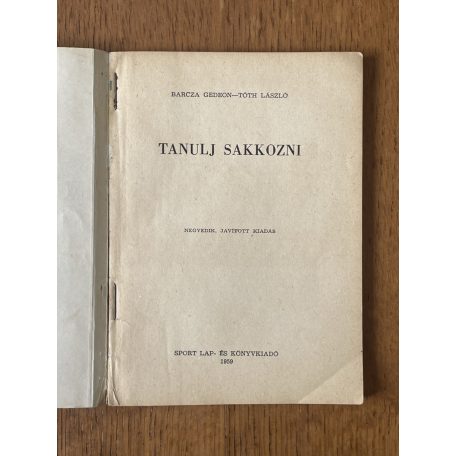 Barcza Gedeon – Tóth László: Tanulj sakkozni