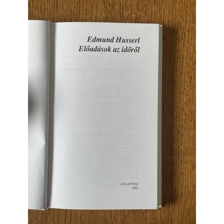 Edmund Husserl: Előadások az időről