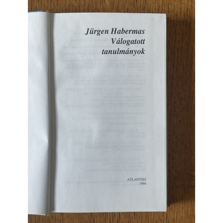 Jürgen Habermas: Válogatott tanulmányok