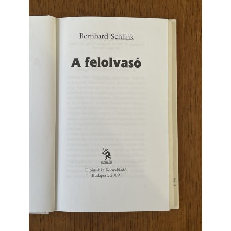 Bernhard Schlink: A felolvasó 