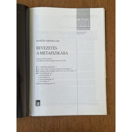 Martin Heidegger: Bevezetés a metafizikába (+Jegyzetek és szövegek) 