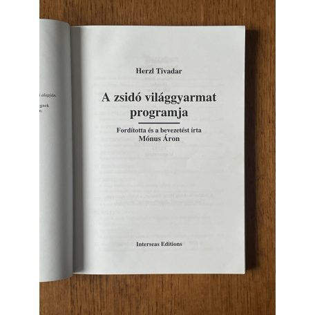 Herzl Tivadar: A zsidó világgyarmat programja