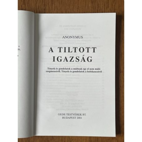 Anonymus: A tiltott igazság
