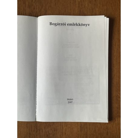 Puruczky Józsefné - Jámborné Balog Tünde (szerk.): Bogárzói emlékkönyv (Marosvidék füzetek 4.)