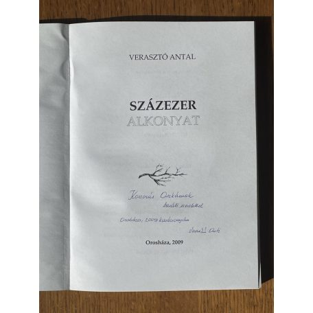 Verasztó Antal: Százezer alkonyat (Dedikált)