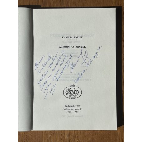 Kanizsa József: Szirmon az árnyék (Dedikált)