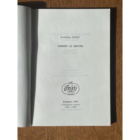 Kanizsa József: Szirmon az árnyék (Aláírt)
