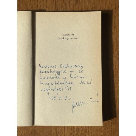 Szuromi Pál: Jelek egy arcon (Dedikált)
