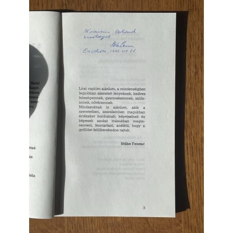 Stübe Ferenc: Szemedbe nézve (Dedikált)