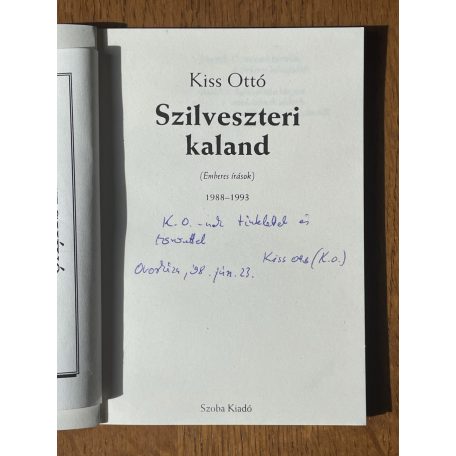 Kiss Ottó: Szilveszteri kaland (Dedikált)