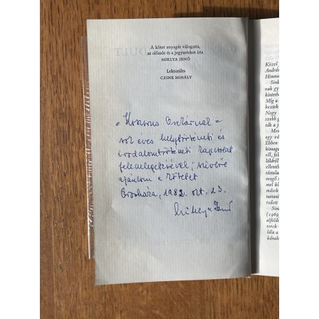 Miklya Jenő (szerk.): Vésztőről indult - Sinka István pályakezdése (Dedikált)