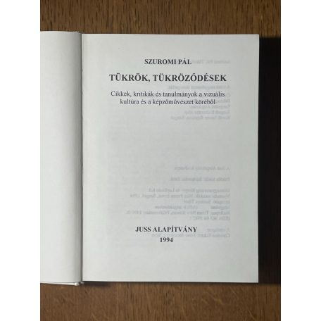 Szuromi Pál: Tükrök, tükröződések