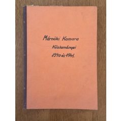   Budapesti Mérnöki Kamara közleményei XVII-XVIII. évf. 1940-1941 (egybekötve, hiányos)