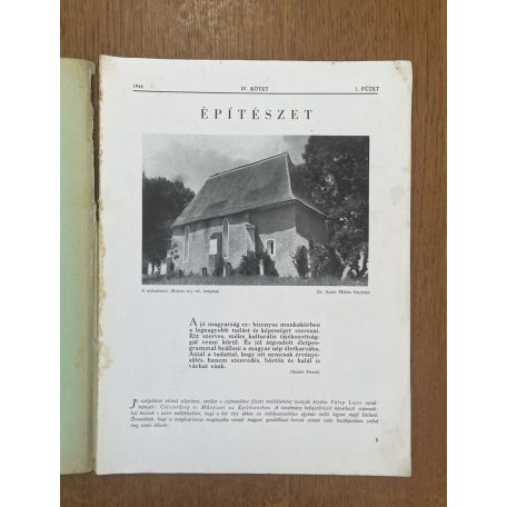 Építészet - A Magyar Mérnök és Építészegylet negyedévi szemléje 1944 IV. kötet 1-2. füzet