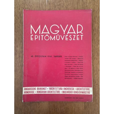 Magyar Építőművészet 40. évf. 1941. január