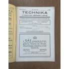 Technika XVIII. évf. 1. és 6-10. sz. (1937)