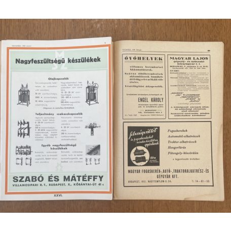 Technika XX. évf. 1-6. és 8-10. sz. (1939)