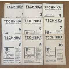 Technika XXII. évf. 1-2. és 4-10. sz. (1941)