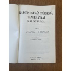 Katona István Társaság tanulmányai Kalocsáról