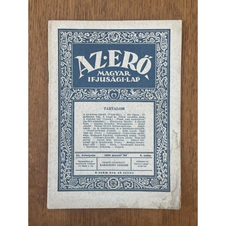 Az Erő XI. évf. 5. sz. 1928. január