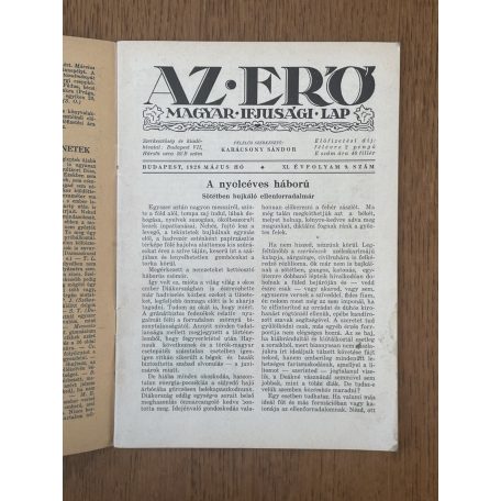 Az Erő XI. évf. 9. sz. 1928. május