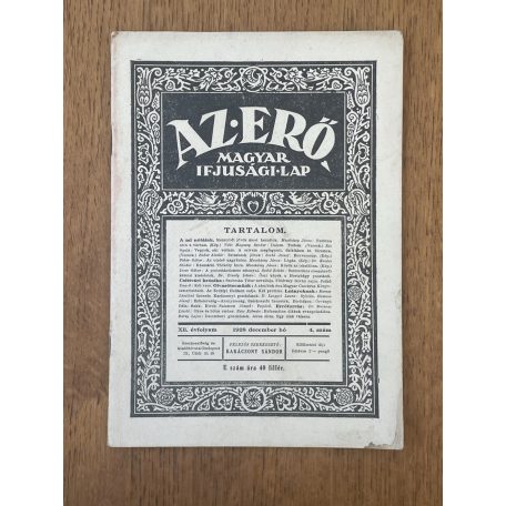 Az Erő XII. évf. 4. sz. 1928. december